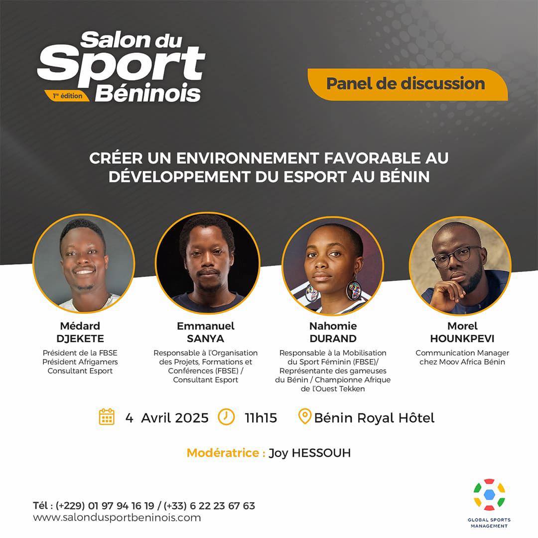 Environnement favorable au développement du e-sport au Bénin : panel au Salon du Sport Béninois